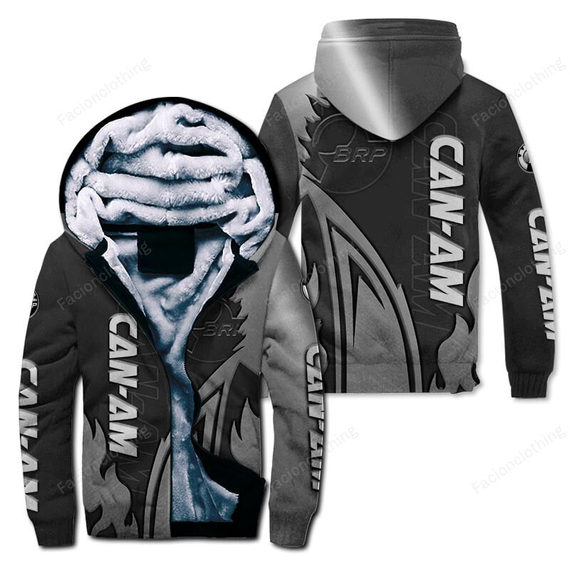 Sportswearmerch Can-Am Motorcycle Personalized Zip Hoodie Velvet Hoodie For Fan