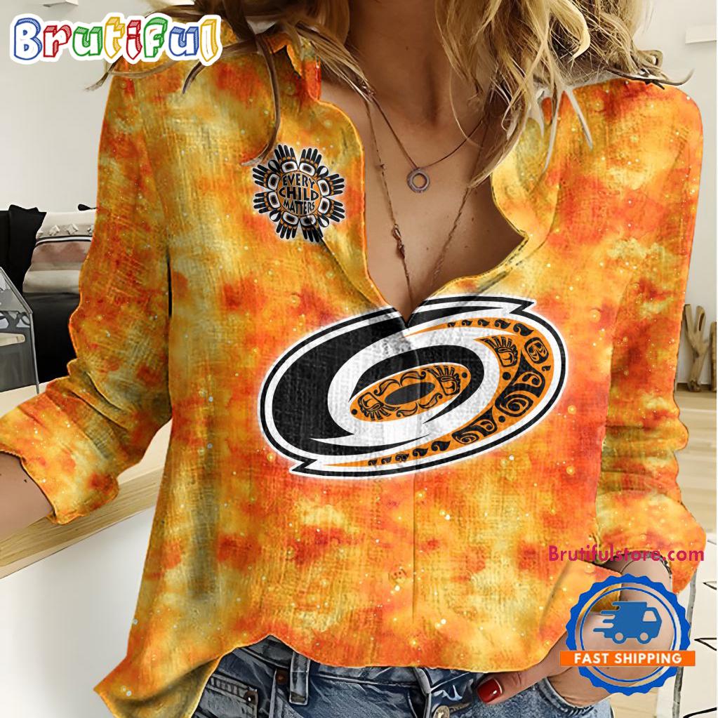 Sportswearmerch Carolina Hurricanes NHL Hockey Women's Casual Shirt For Fan