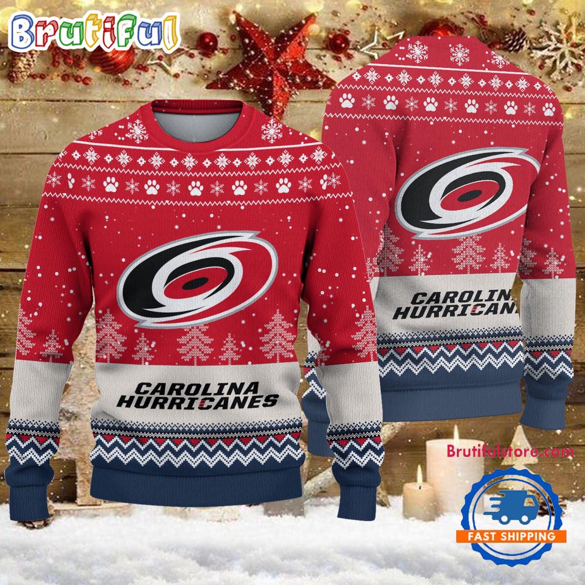 Sportswearmerch Carolina Hurricanes NHL Personalized Christmas Sweater For Fan