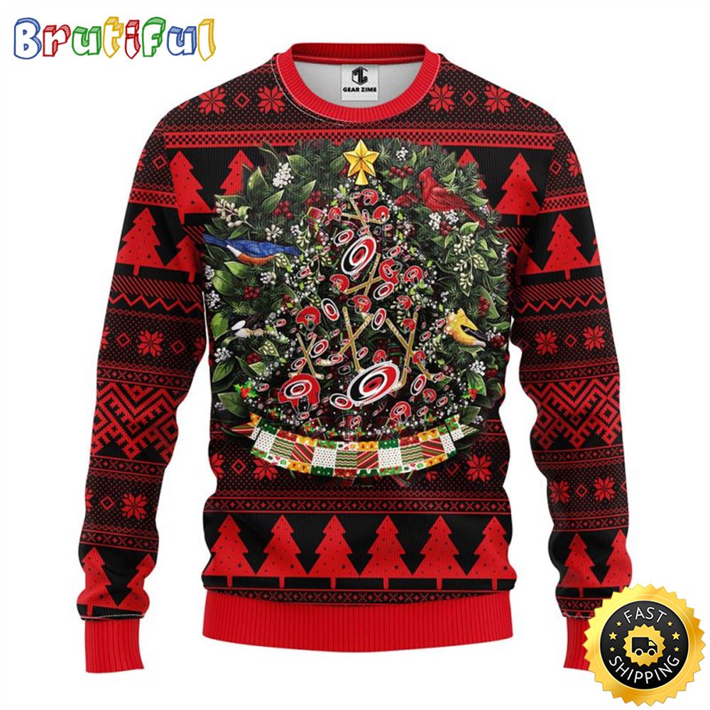 Sportswearmerch Carolina Hurricanes NHL Personalized Christmas Sweater For Fan