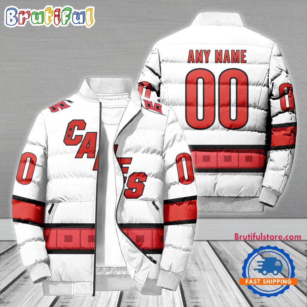 Sportswearmerch Carolina Hurricanes NHL Personalized Puffer Jacket For Fan