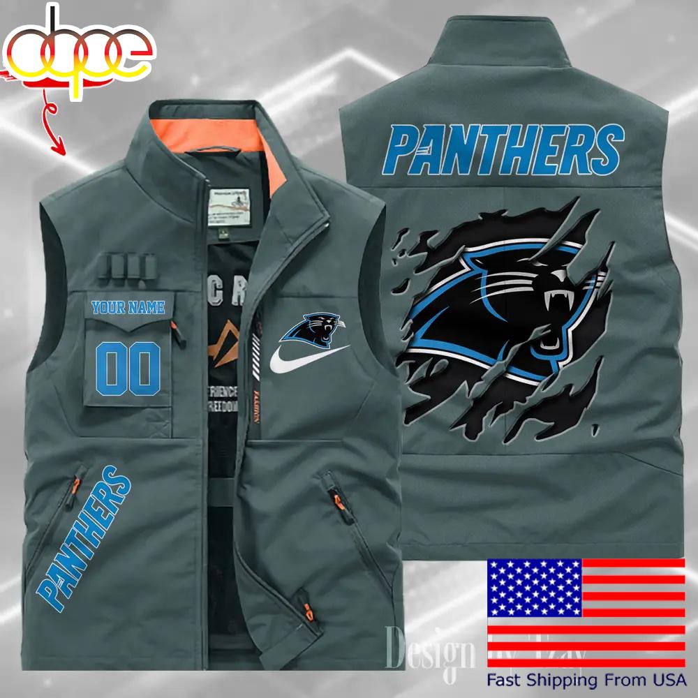 Sportswearmerch Carolina Panther NFL Personalized Pocket Vest For Fan
