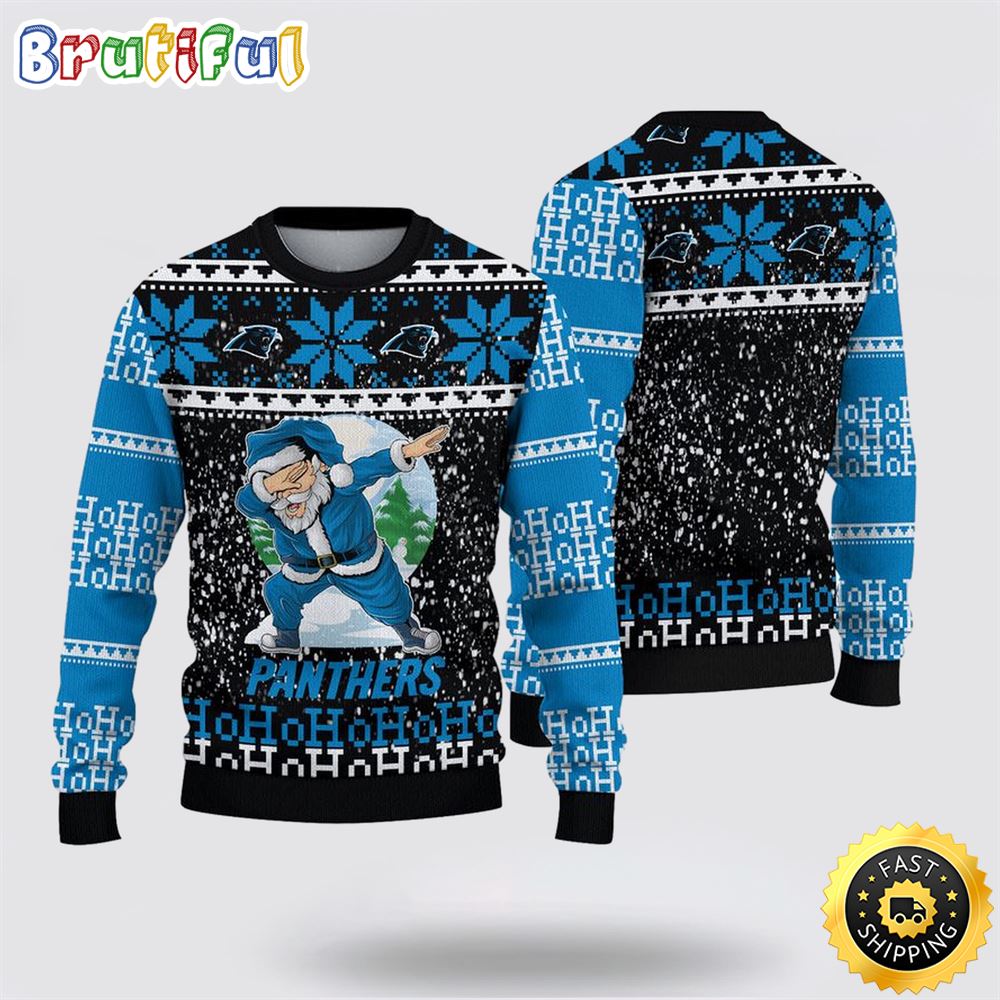 Sportswearmerch Carolina Panthers NFL And Santa Claus Christmas Sweater For Fan