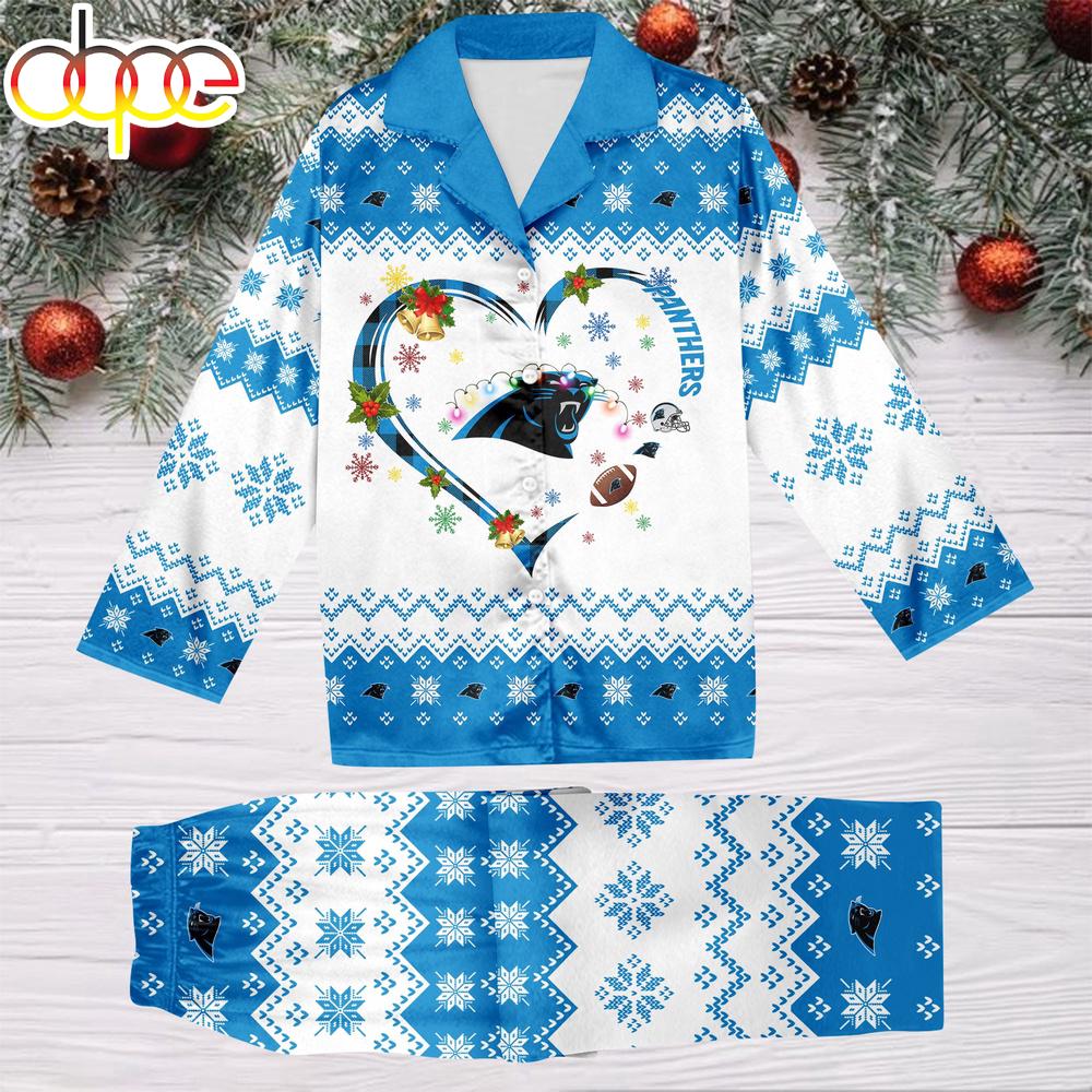 Sportswearmerch Carolina Panthers NFL Christmas Personalized Pajamas For Fan