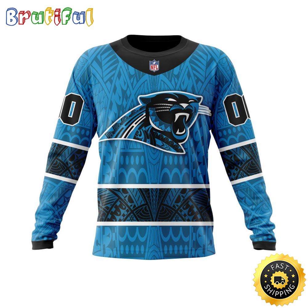 Sportswearmerch Carolina Panthers NFL Crewneck Native With Samoa Culture Personalized Sweater For Fan