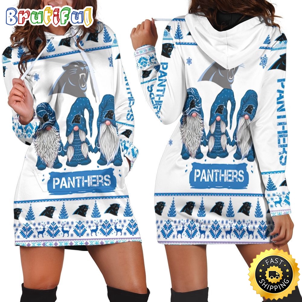 Sportswearmerch Carolina Panthers NFL Gnomes Hoodie Dress For Fan