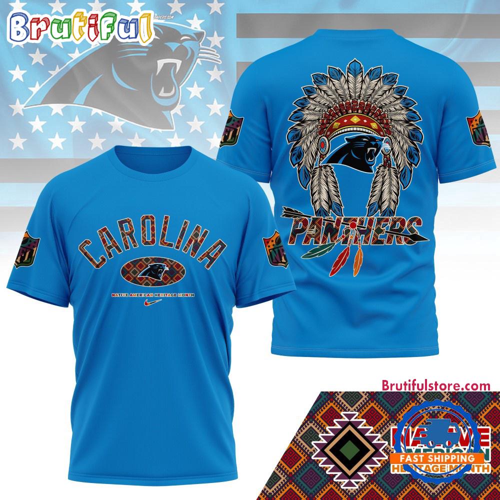 Sportswearmerch Carolina Panthers NFL Native American Heritage Month 3D Shirt For Fan