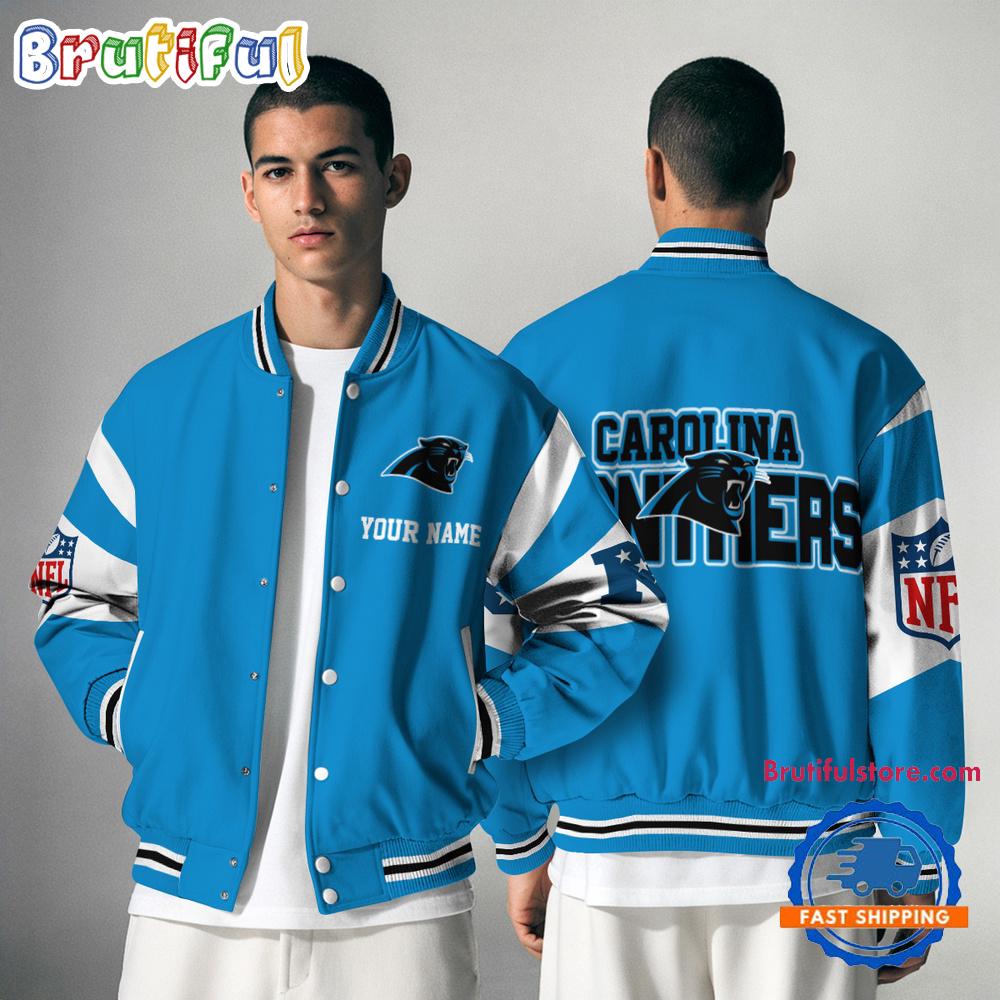 Sportswearmerch Carolina Panthers NFL Personalized Baseball Jacket For Fan