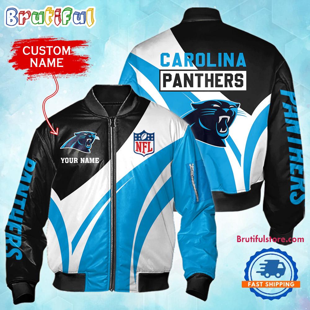 Sportswearmerch Carolina Panthers NFL Personalized Bomber Jacket For Fan