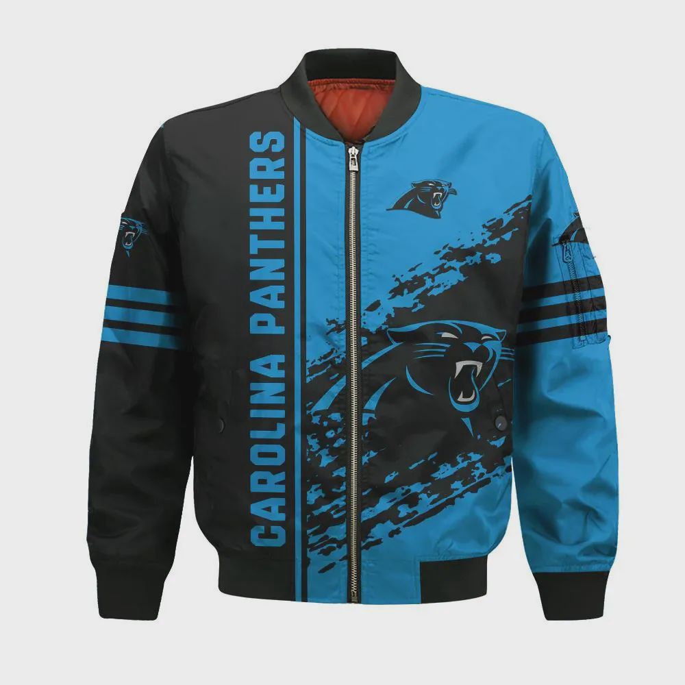 Sportswearmerch Carolina Panthers NFL Personalized Bomber Jacket For Fan