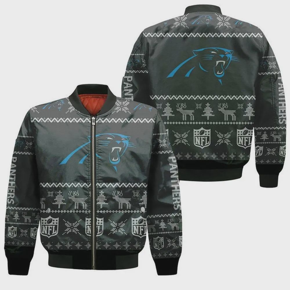 Sportswearmerch Carolina Panthers NFL Personalized Bomber Jacket For Fan