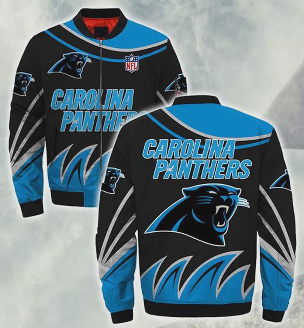 Sportswearmerch Carolina Panthers NFL Personalized Bomber Jacket For Fan