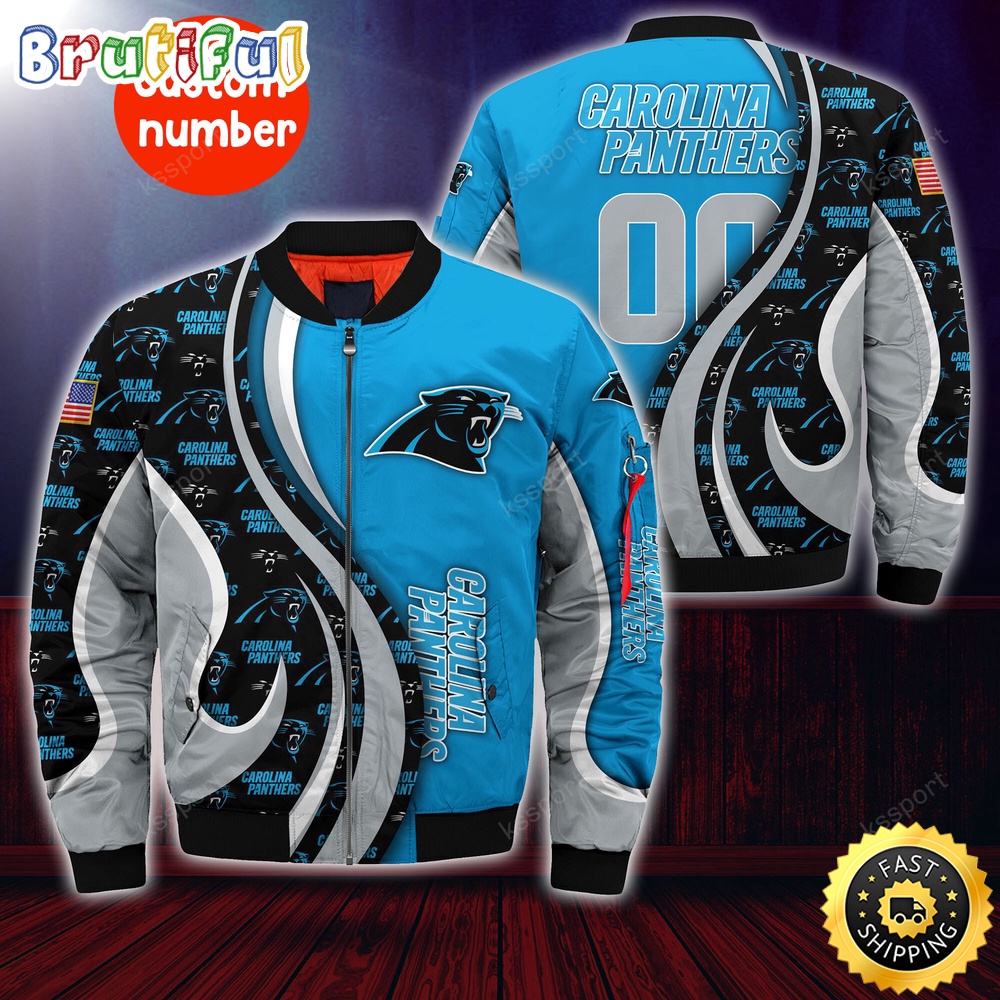 Sportswearmerch Carolina Panthers NFL Personalized Bomber Jacket For Fan