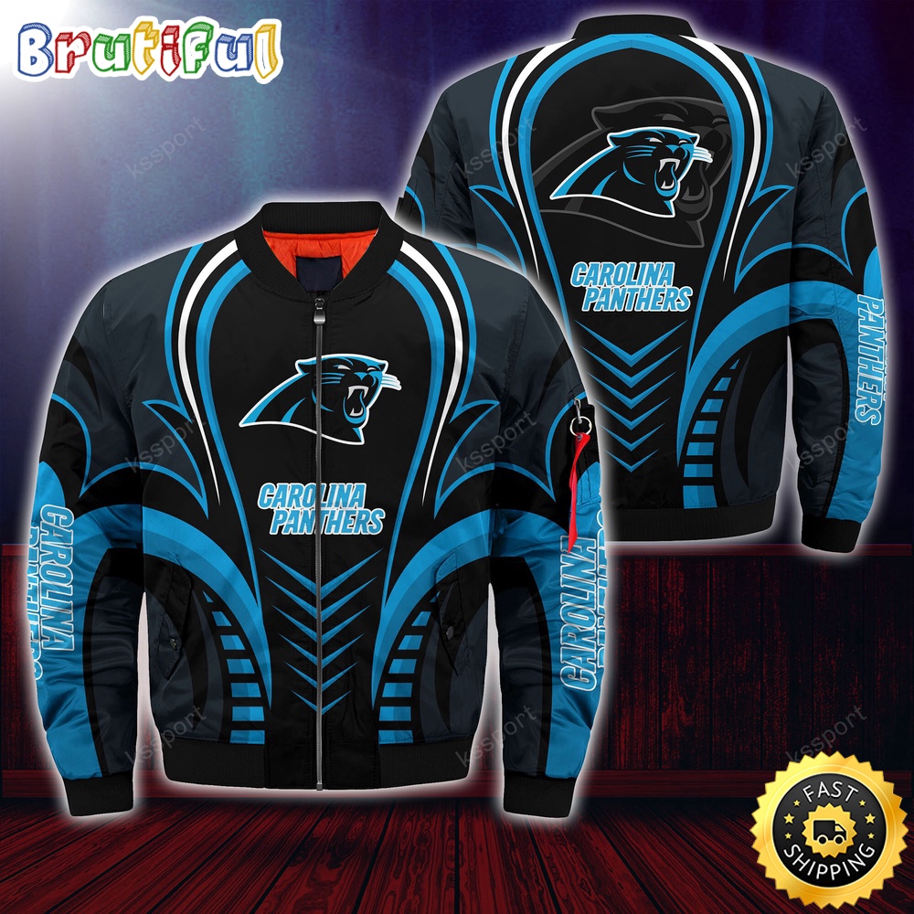 Sportswearmerch Carolina Panthers NFL Personalized Bomber Jacket For Fan