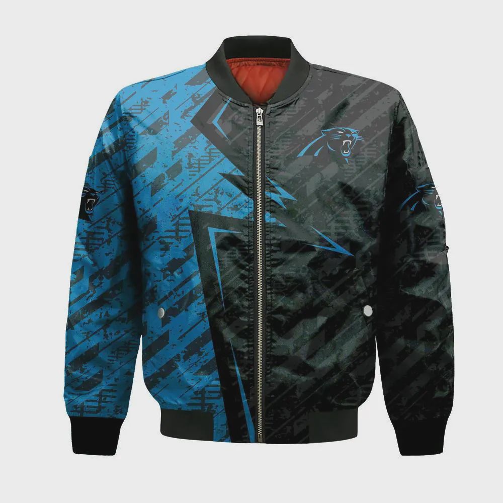Sportswearmerch Carolina Panthers NFL Personalized Bomber Jacket For Fan