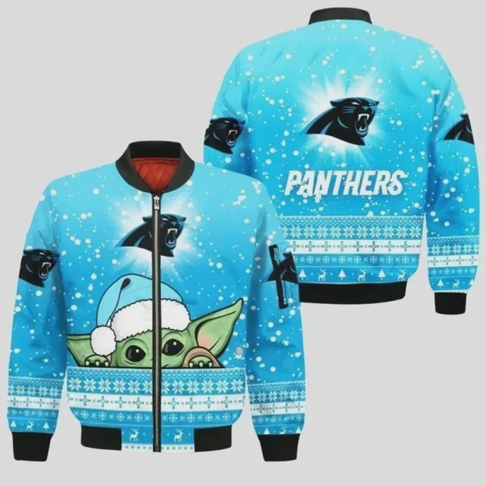 Sportswearmerch Carolina Panthers NFL Personalized Bomber Jacket For Fan