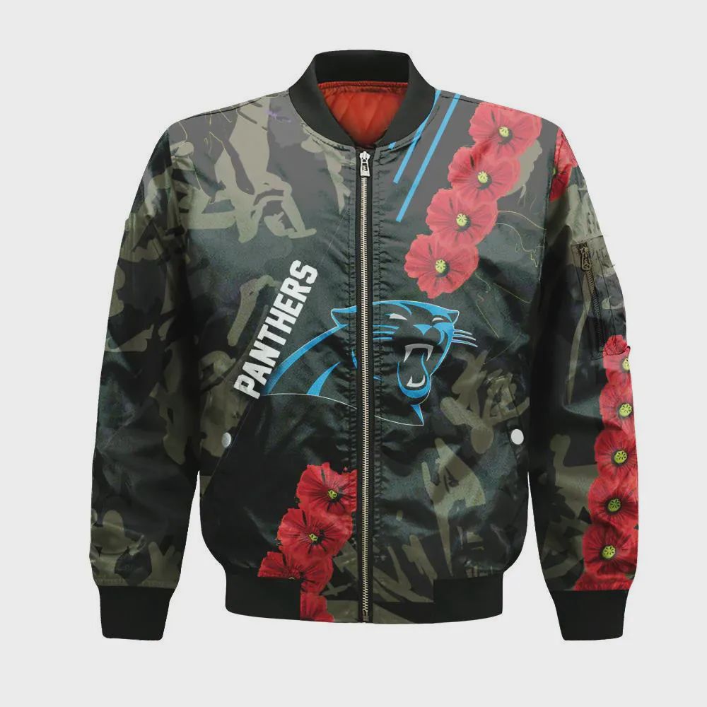 Sportswearmerch Carolina Panthers NFL Personalized Bomber Jacket For Fan