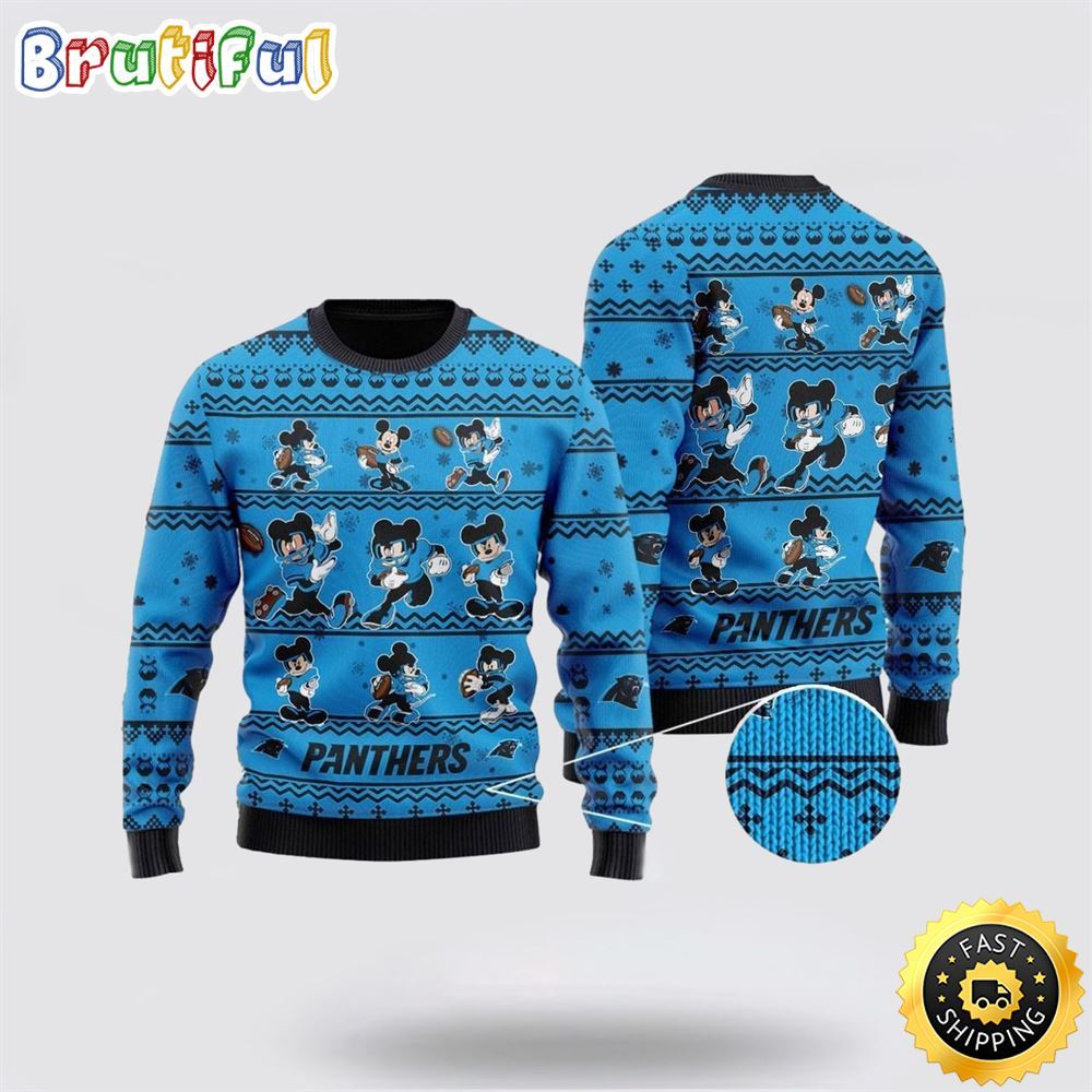 Sportswearmerch Carolina Panthers NFL Personalized Christmas Sweater For Fan