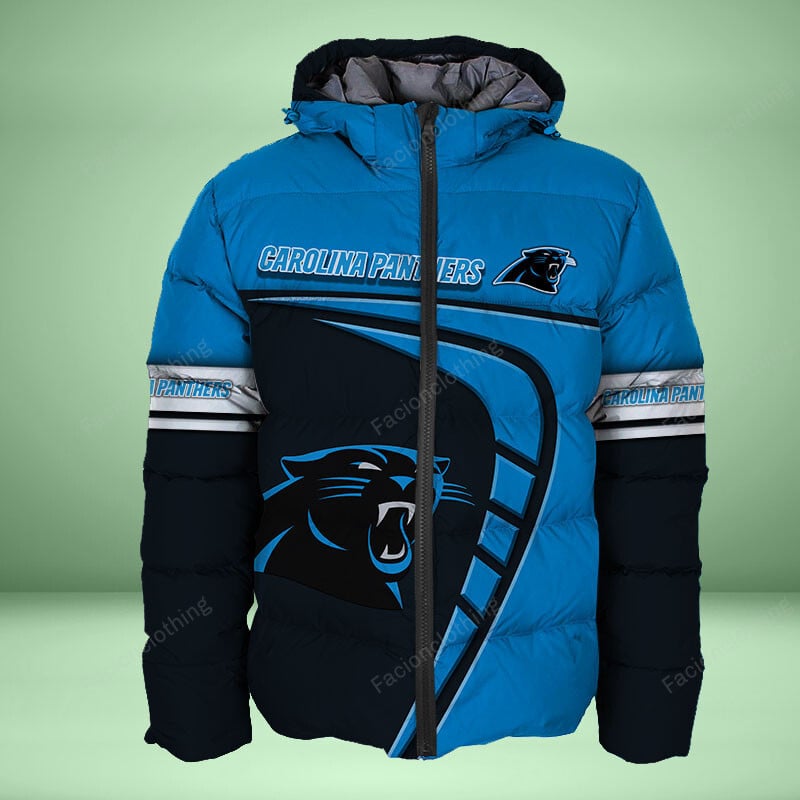 Sportswearmerch Carolina Panthers NFL Personalized Puffer Jacket For Fan