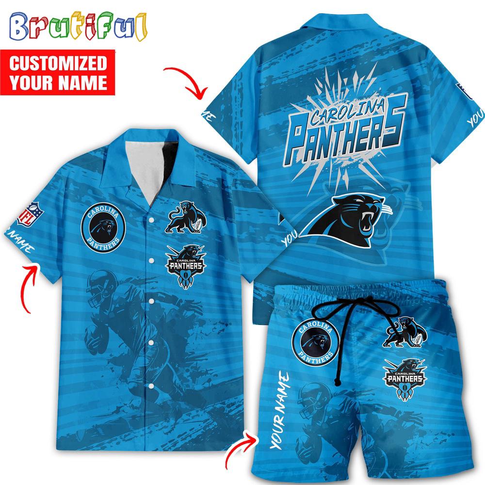 Sportswearmerch Carolina Panthers NFL Personalized Set Short Set For Fan