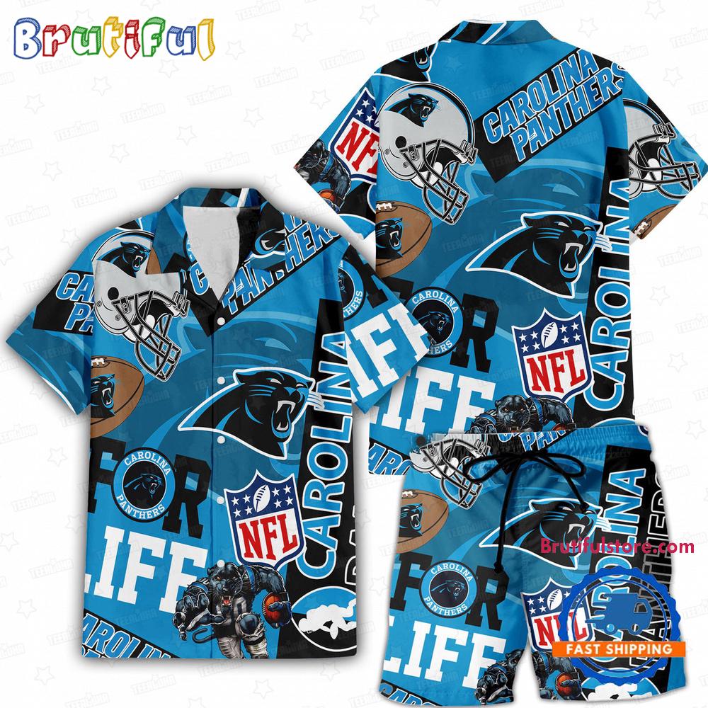 Sportswearmerch Carolina Panthers NFL Personalized Set Short Set For Fan