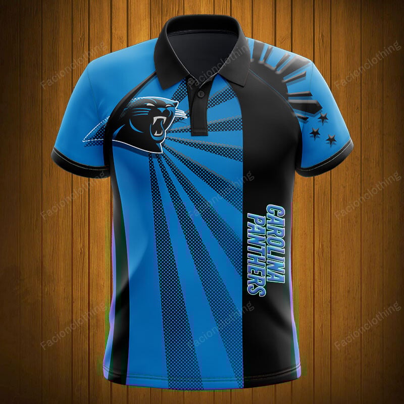 Sportswearmerch Carolina Panthers NFL Polo Shirt Personalized For Fan
