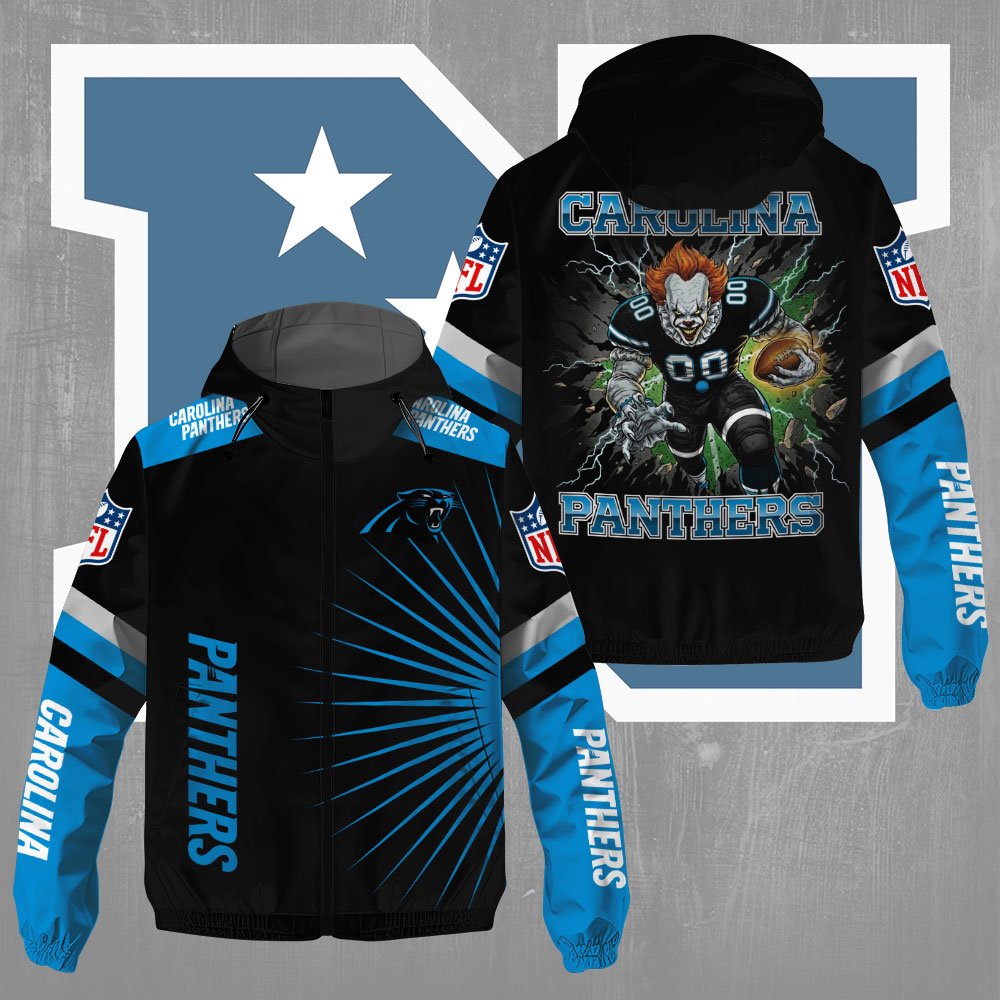 Sportswearmerch Carolina Panthers NFL x Pennywise Windbreaker Jacket For Fan
