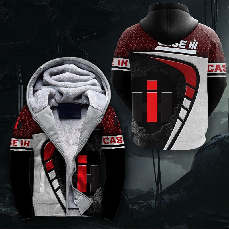 Sportswearmerch Case IH Tractor Personalized Fashion Fleece Zip Hoodie Jacket For Fan