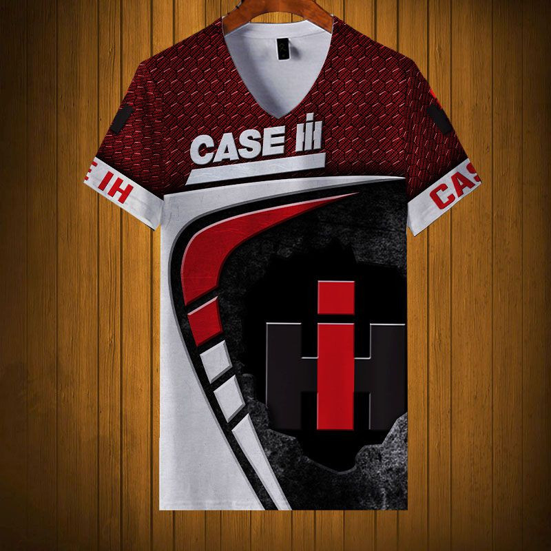 Sportswearmerch Case IH Tractor Personalized Fashion V-neck Women T-shirt For Fan