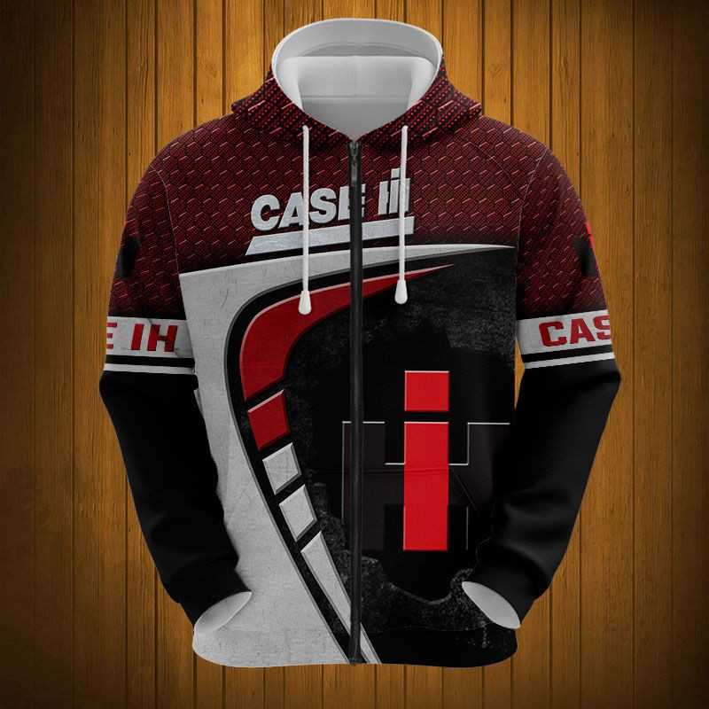 Sportswearmerch Case IH Tractor Personalized Fashion Zip Hoodie For Fan