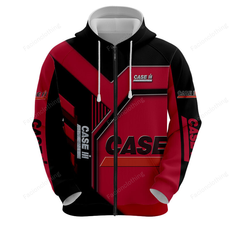 Sportswearmerch Case IH Tractor Personalized Fashion Zip Hoodie For Fan