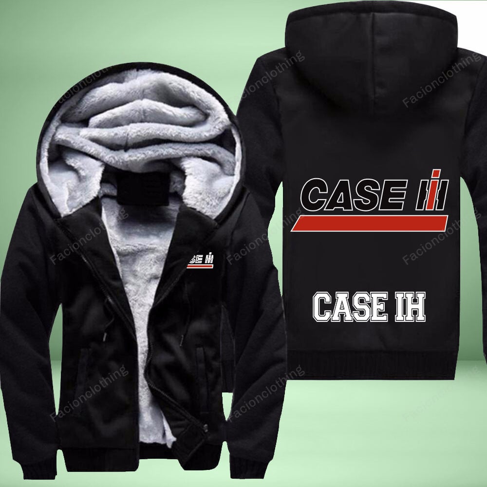 Sportswearmerch Case IH Tractor Personalized Fleece Zip Hoodie Jacket For Fan