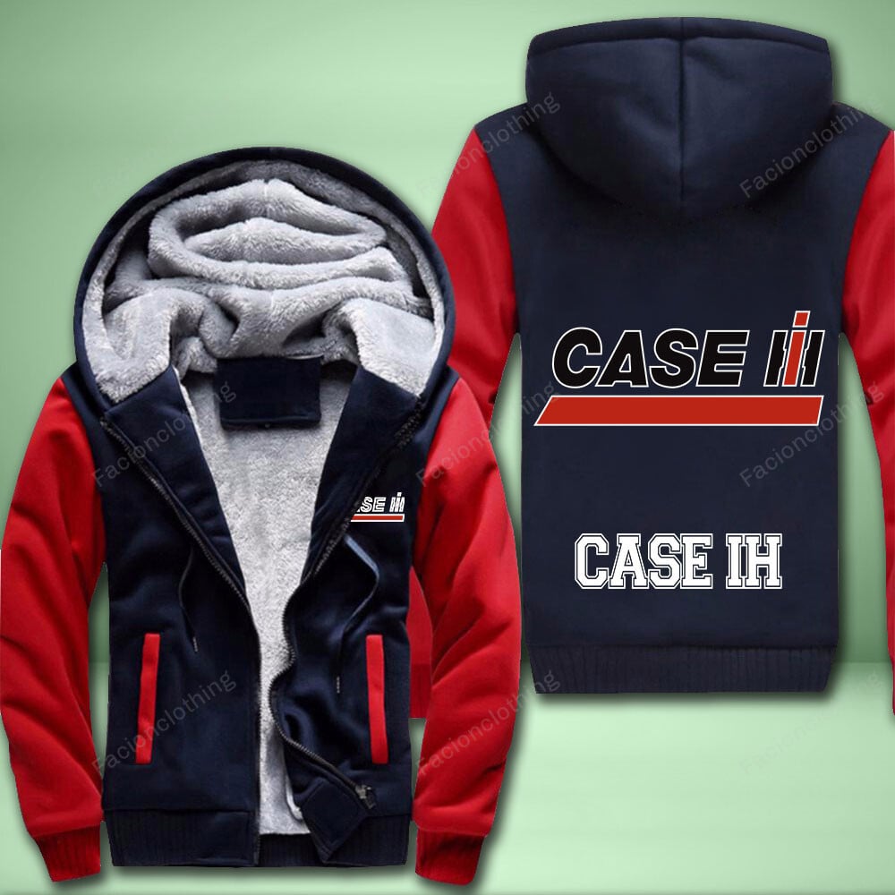 Sportswearmerch Case IH Tractor Personalized Fleece Zip Hoodie Jacket For Fan