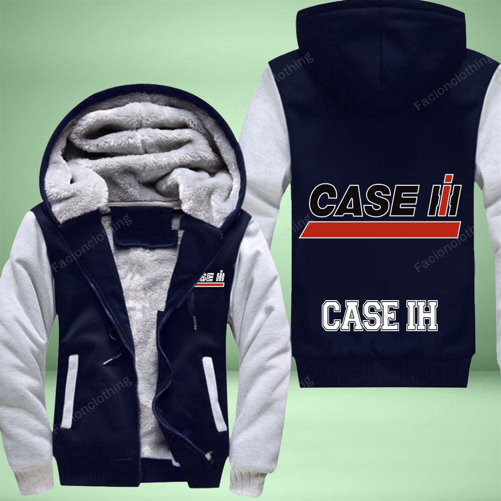 Sportswearmerch Case IH Tractor Personalized Fleece Zip Hoodie Jacket For Fan