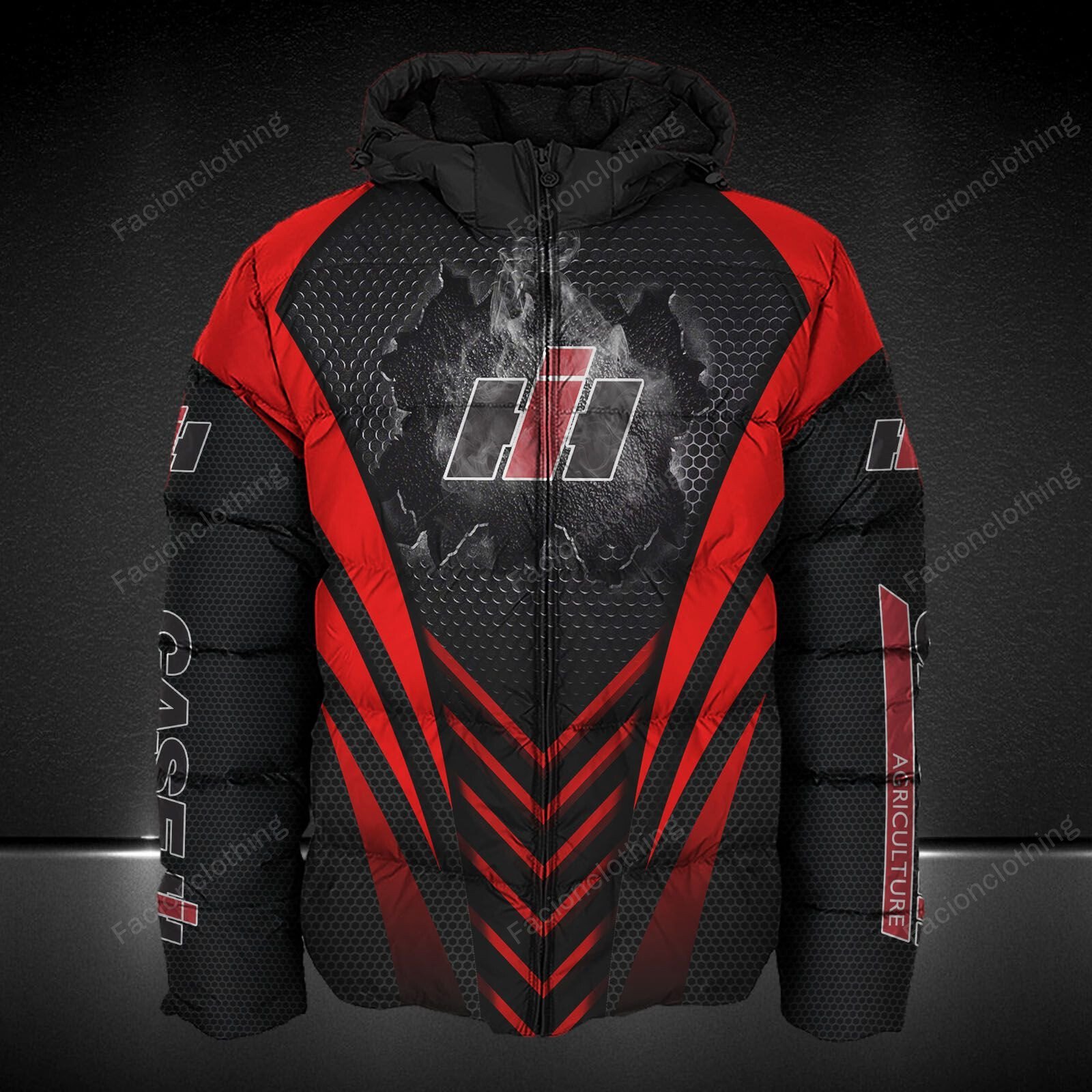Sportswearmerch Case IH Tractor Personalized Puffer Jacket For Fan
