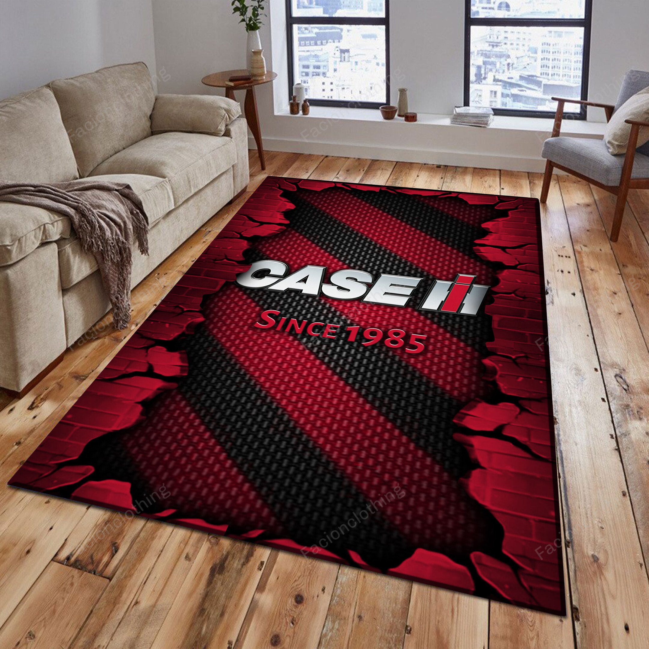 Sportswearmerch Case IH Tractor Personalized Rug For Fan