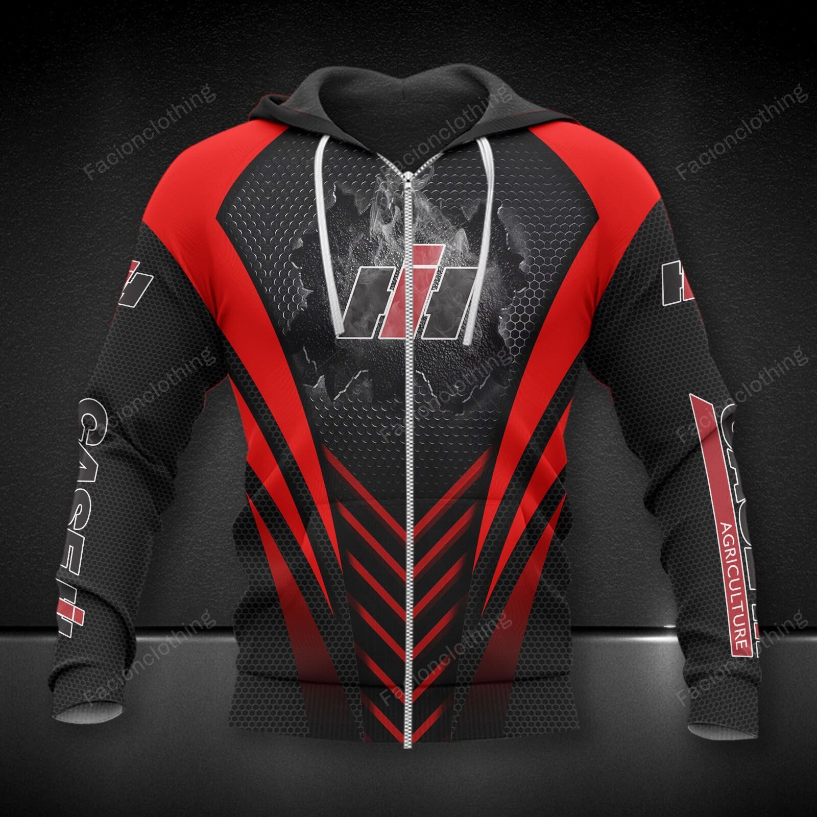Sportswearmerch Case IH Tractor Personalized Zip Hoodie For Fan