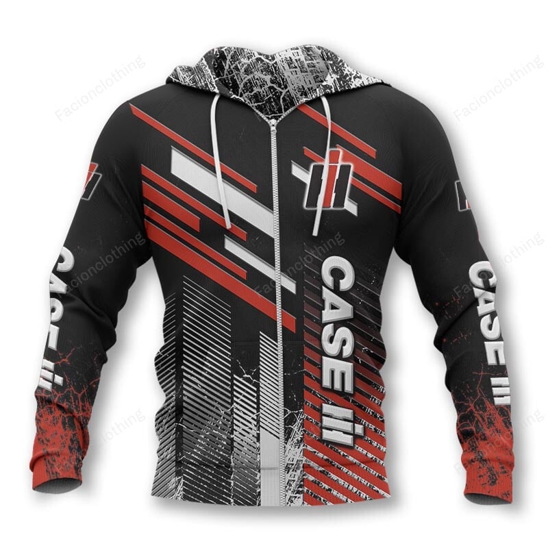 Sportswearmerch Case IH Tractor Personalized Zip Hoodie For Fan