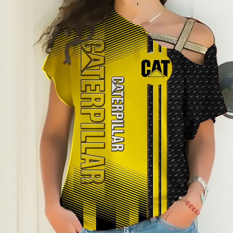 Sportswearmerch Caterpillar Inc Tractor Personalized Fashion Strapless Short Sleeve For Fan