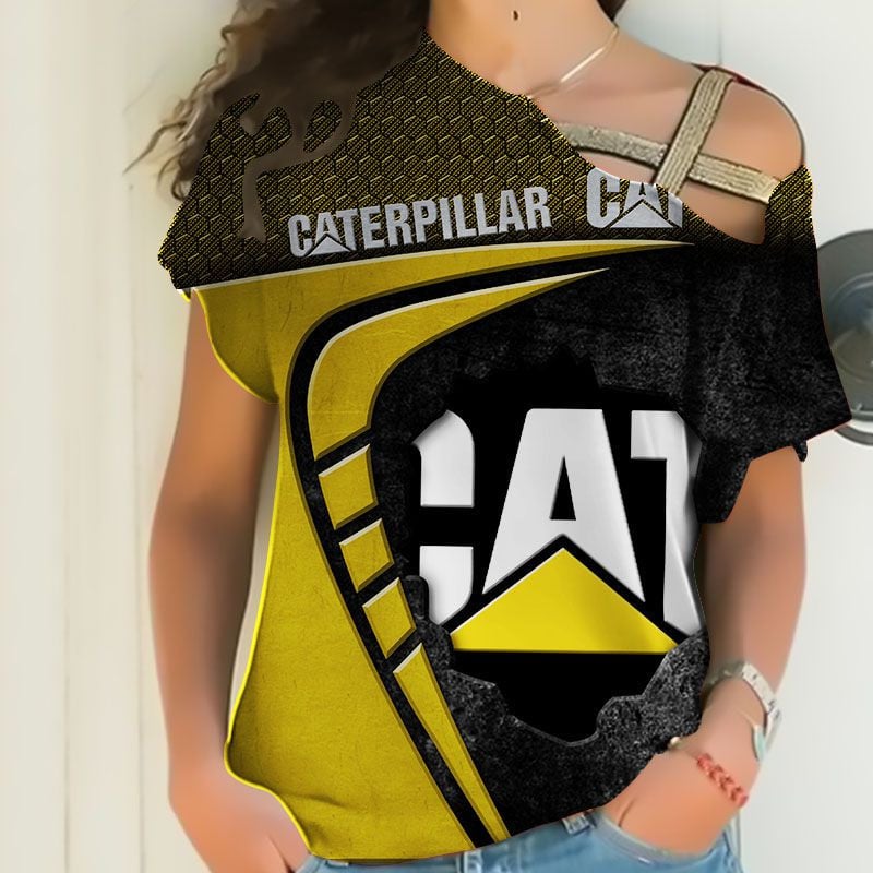 Sportswearmerch Caterpillar Inc Tractor Personalized Fashion Strapless Short Sleeve For Fan