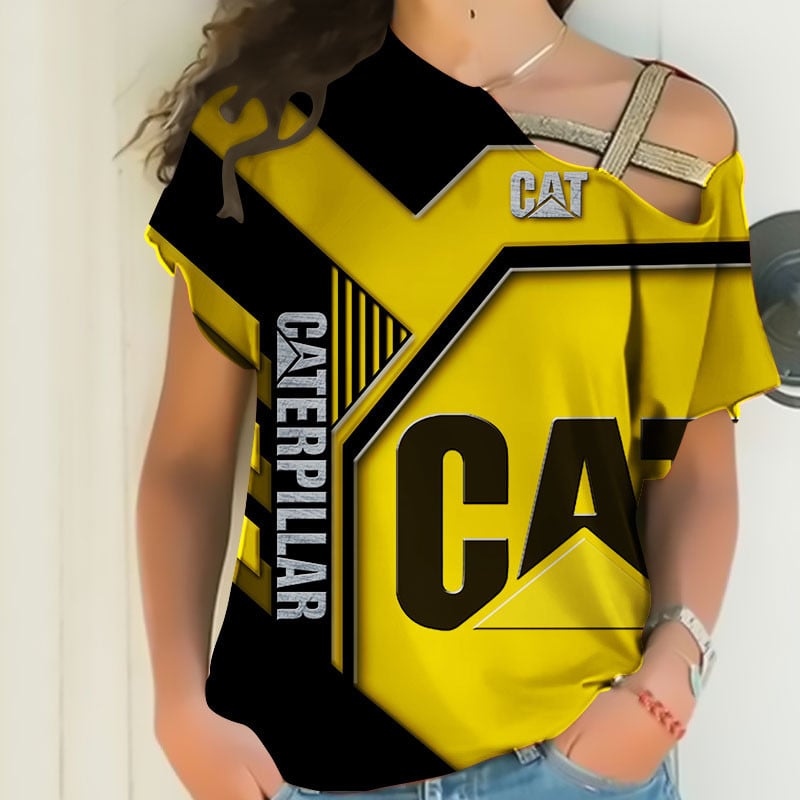 Sportswearmerch Caterpillar Inc Tractor Personalized Fashion Strapless Short Sleeve For Fan