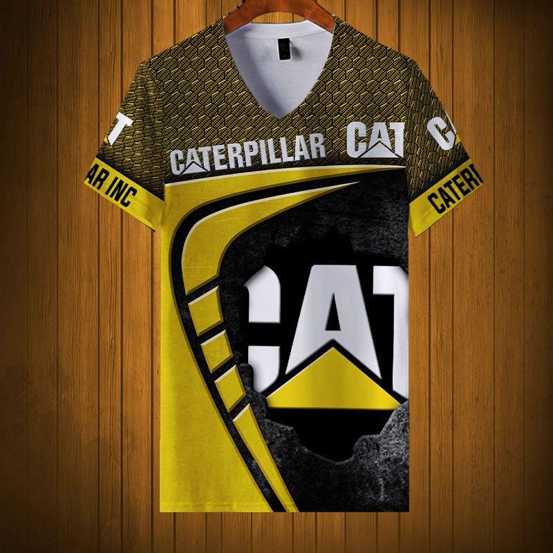 Sportswearmerch Caterpillar Inc Tractor Personalized Fashion V-neck Women T-shirt For Fan