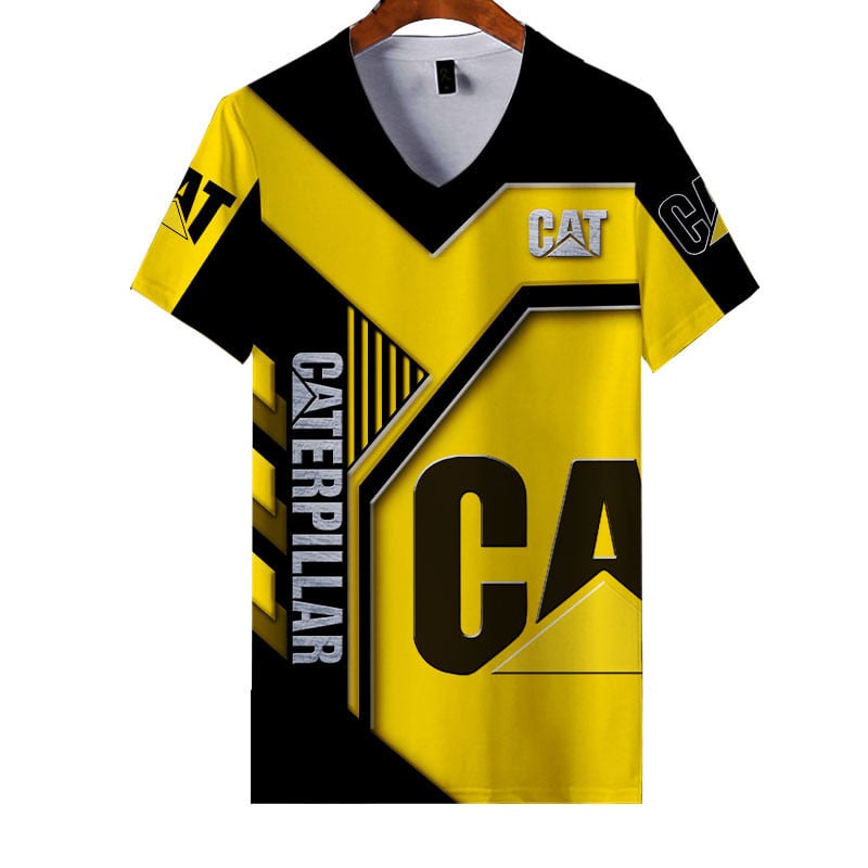 Sportswearmerch Caterpillar Inc Tractor Personalized Fashion V-neck Women T-shirt For Fan