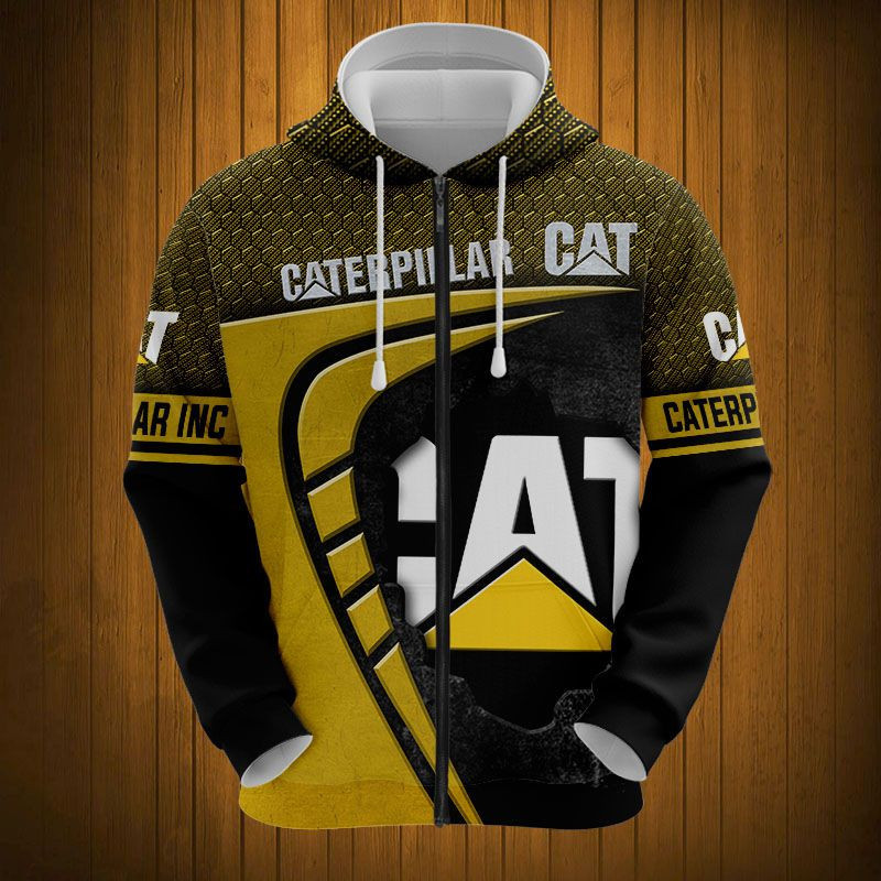 Sportswearmerch Caterpillar Inc Tractor Personalized Fashion Zip Hoodie For Fan