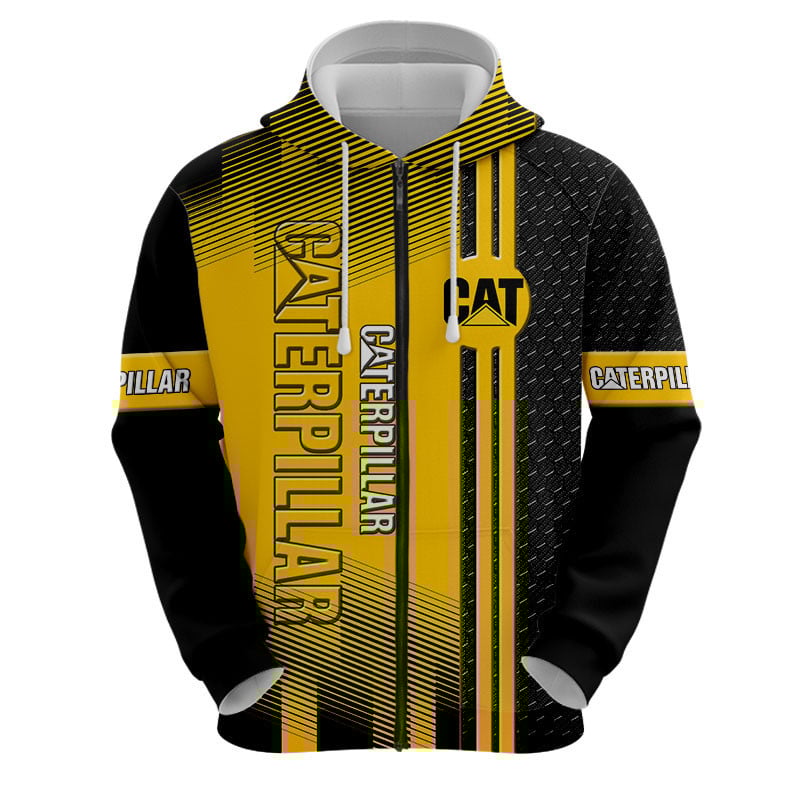 Sportswearmerch Caterpillar Inc Tractor Personalized Fashion Zip Hoodie For Fan