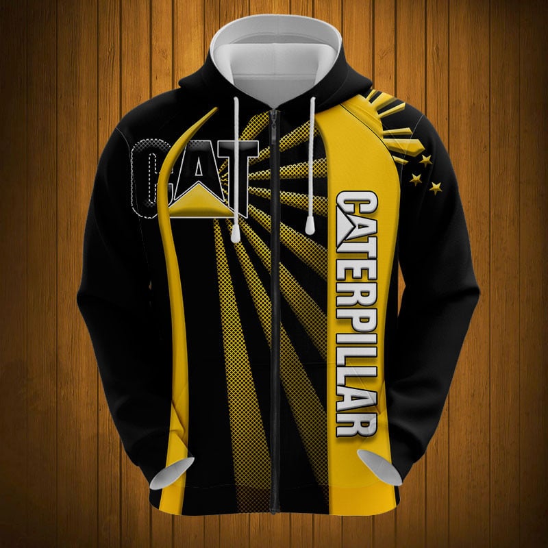 Sportswearmerch Caterpillar Inc Tractor Personalized Fashion Zip Hoodie For Fan