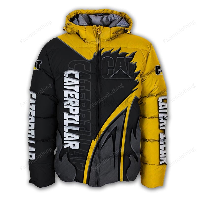 Sportswearmerch Caterpillar Inc Tractor Personalized Puffer Jacket For Fan