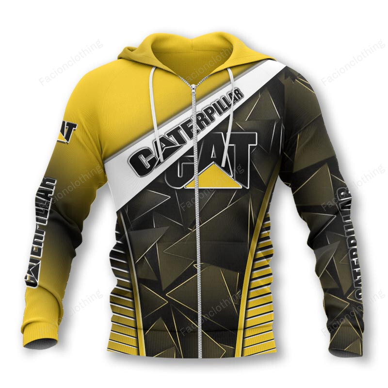 Sportswearmerch Caterpillar Inc Tractor Personalized Zip Hoodie For Fan