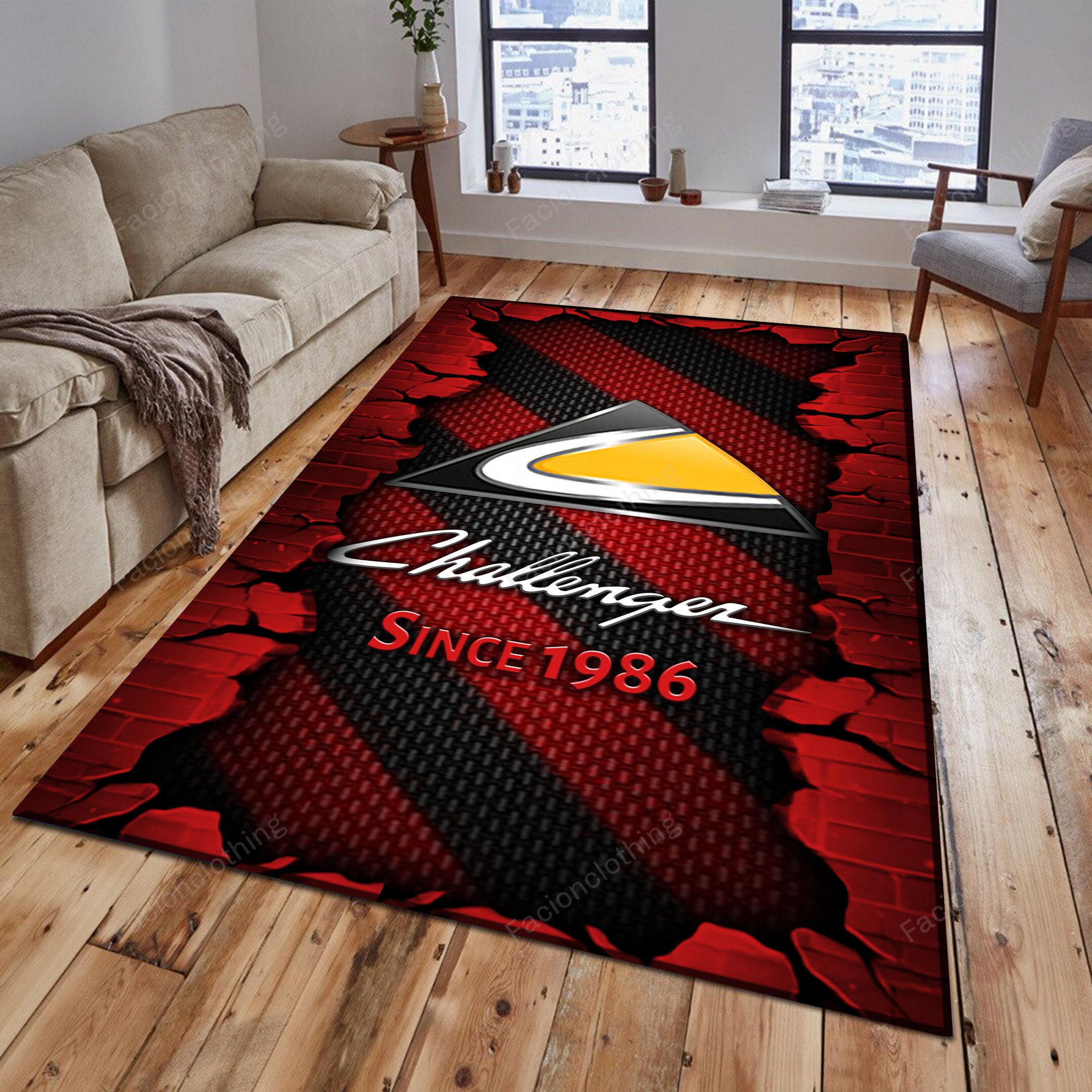 Sportswearmerch Challenger Tractor Personalized Rug For Fan