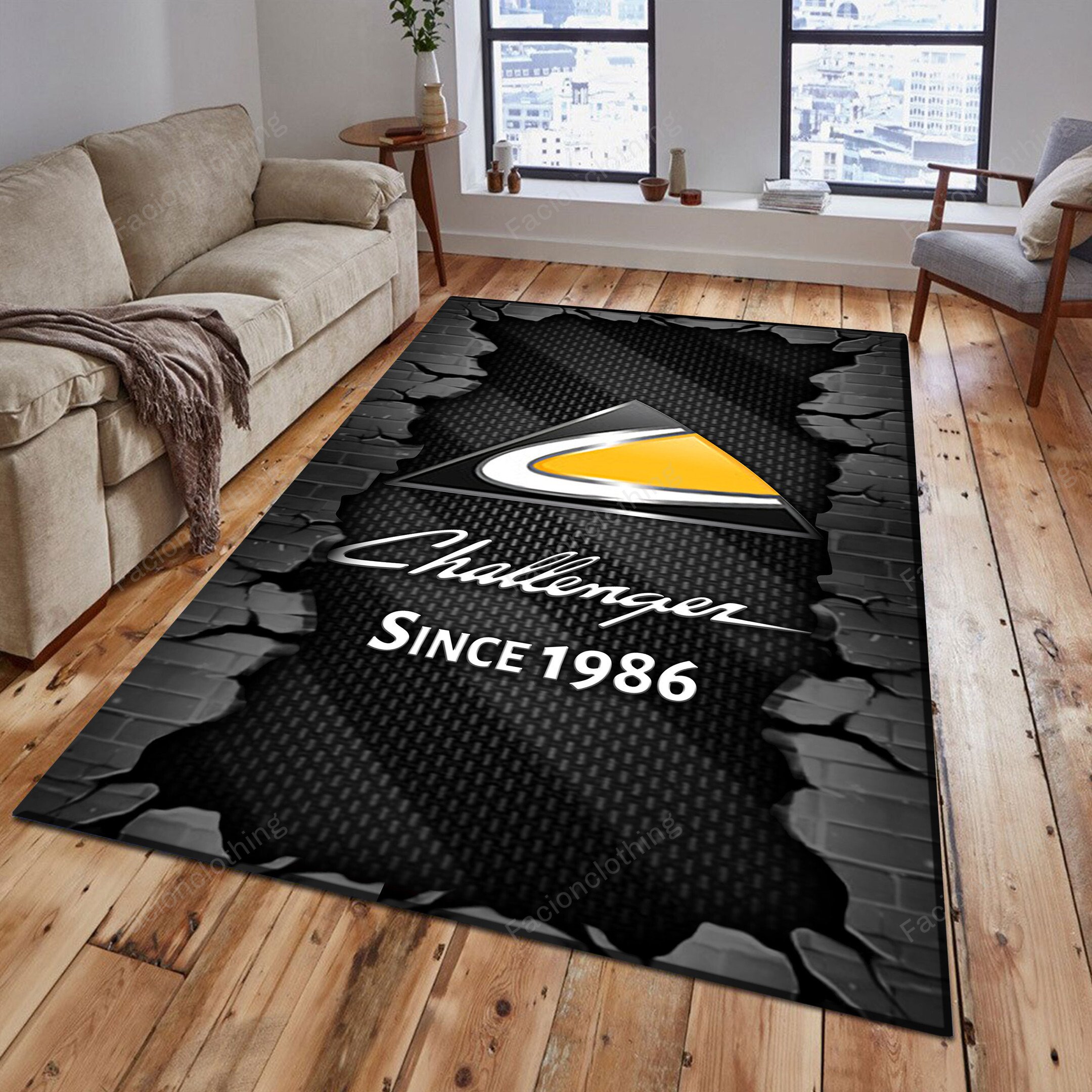 Sportswearmerch Challenger Tractor Personalized Rug For Fan